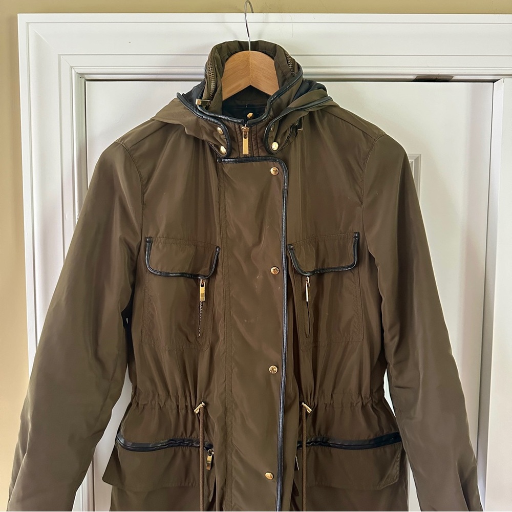 Zara Basic Utility Full Zip Cinch Lightweight Hoo… - image 5